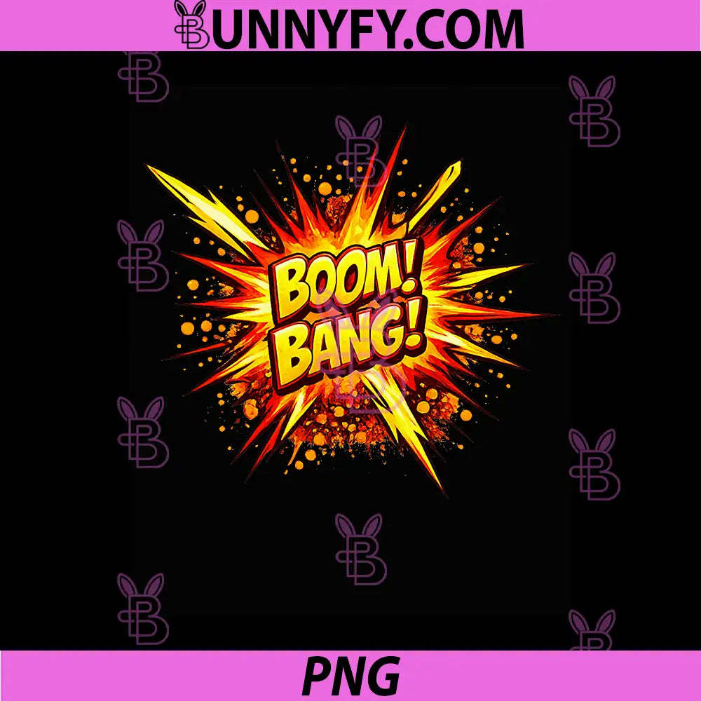 Boom Boom Comic PNG, Funny Cartoon Graphic Energy Pop Art PNG