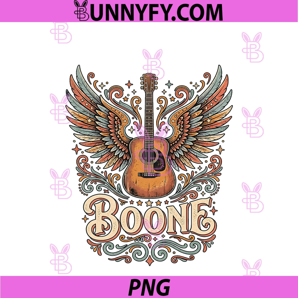 Boone Music Lover Vibes PNG, Colorful Artistic Design PNG