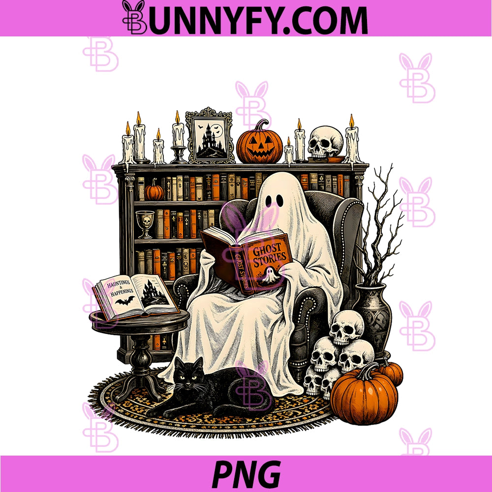 Booooks Ghost PNG, Funny Halloween Teacher Book Library Reading PNG