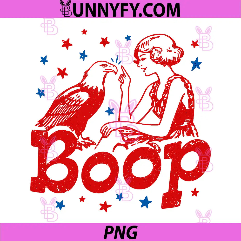 Boop Eagle Patriotic PNG, July Fourth Humor PNG
