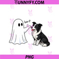 Border Collie Boo P Ghost Nose Boop PNG, Halloween Dog Lover PNG
