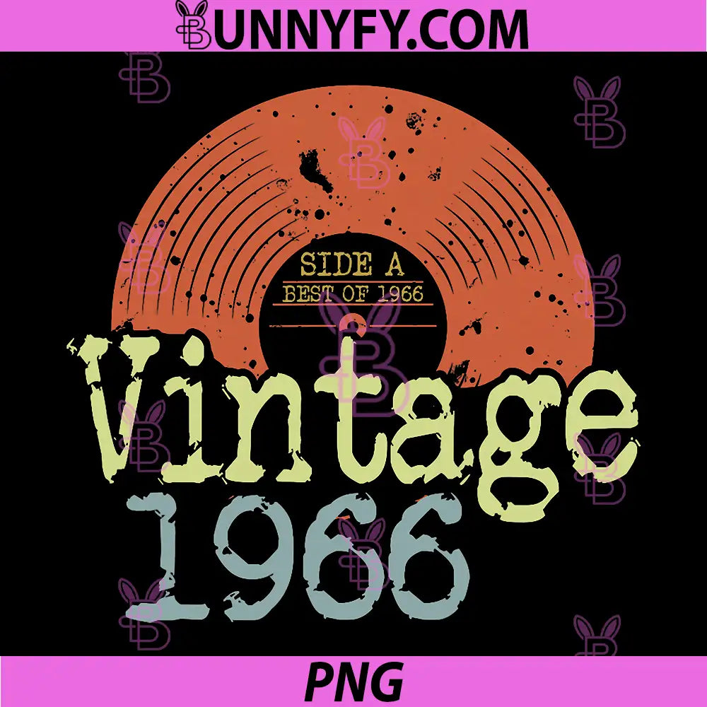 Born in 1966 Vintage PNG, Vinyl Record Best Of 1966 PNG