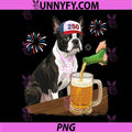 Boston Terrier Dog 250 PNG, Yrs with Beer Birthday America PNG