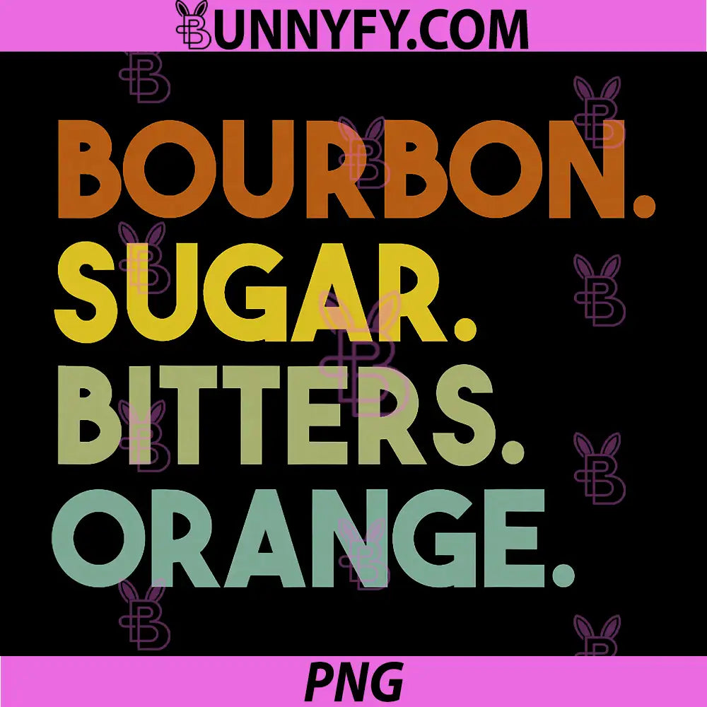 Bourbon Sugar Bitters Orange PNG, Old Fashioned Cocktail Retro PNG 