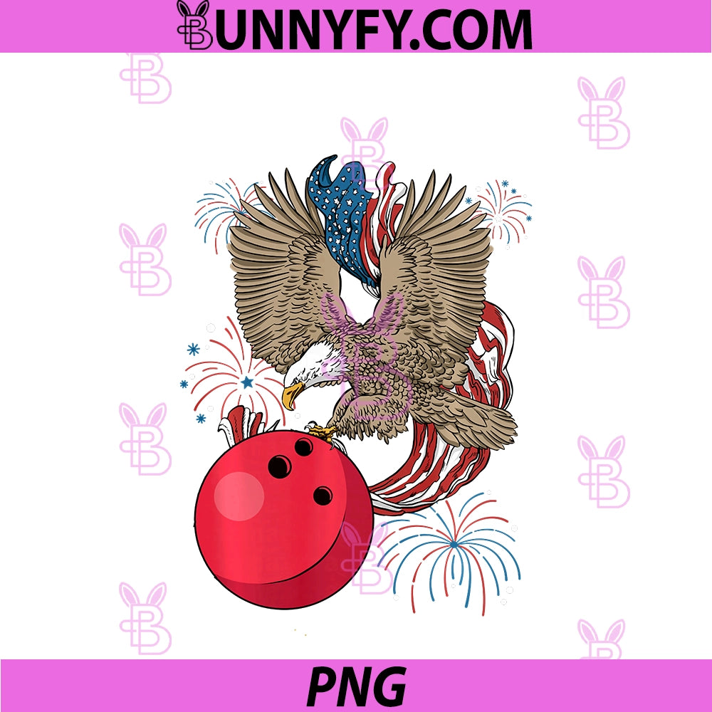 Bowling 4th Of July Eagle USA Flag PNG, America Bowling Player Performance PNG