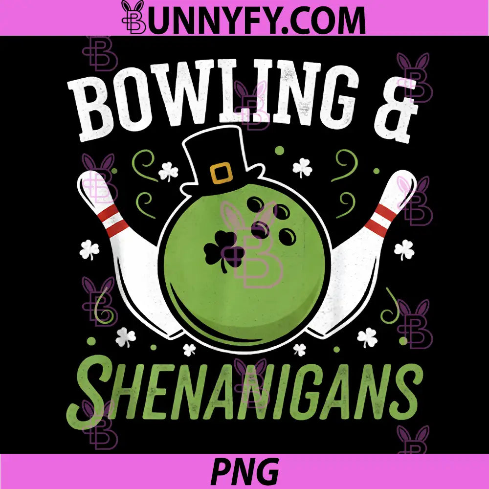 Bowling Shenanigans PNG, St Patrick’s Day Funny Irish Bowler PNG