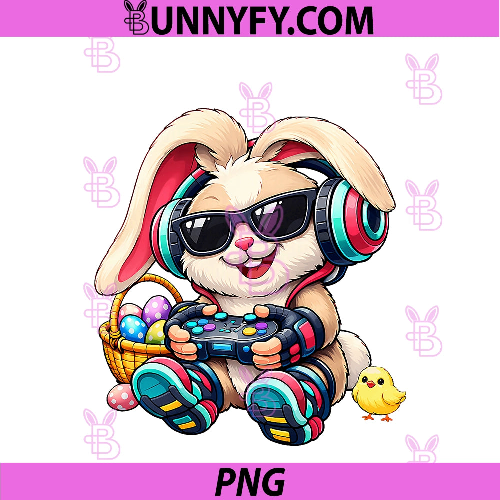 Boys Easter PNG, Funny Video Games Bunny Happy Easter Day Gamer PNG