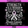 Brain Cancer Awareness PNG, Butterfly Brain Cancer Fighter PNG