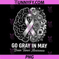 Brain Tumor Awareness PNG, Gray in May Strong Warrior Cancer PNG