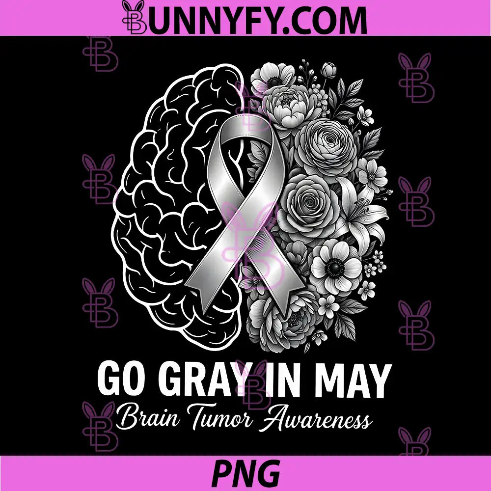 Brain Tumor Awareness PNG, Gray in May Strong Warrior Cancer PNG