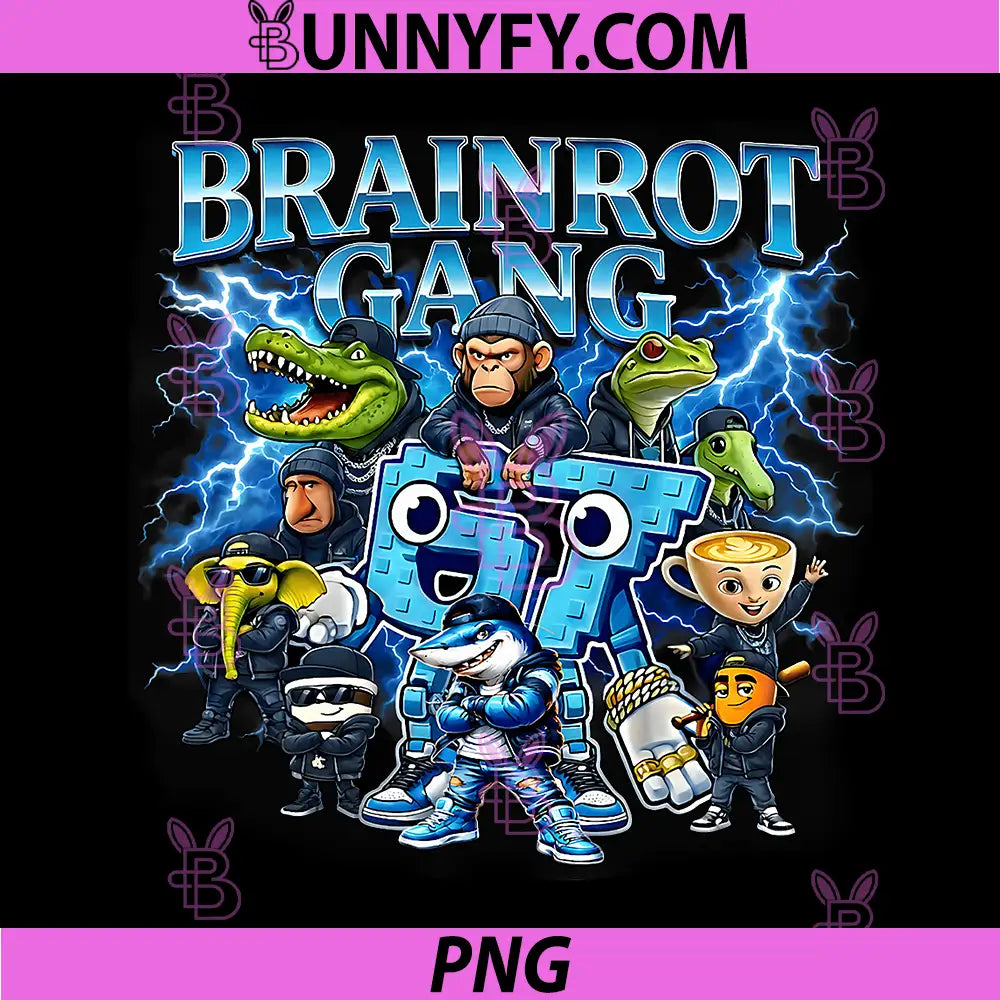 Brainrot Gang Six Seven PNG, 67 Italian Brainrot Gaming PNG