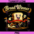 Bread Winner Funny PNG, Baking Running Bread Finish Line PNG