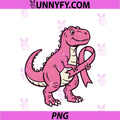 Breast Cancer Dino Pink PNG, Ribbon Awareness Trex PNG