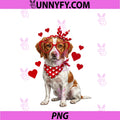Brittany Spaniel Valentines Day PNG, Lover Dog Heart PNG