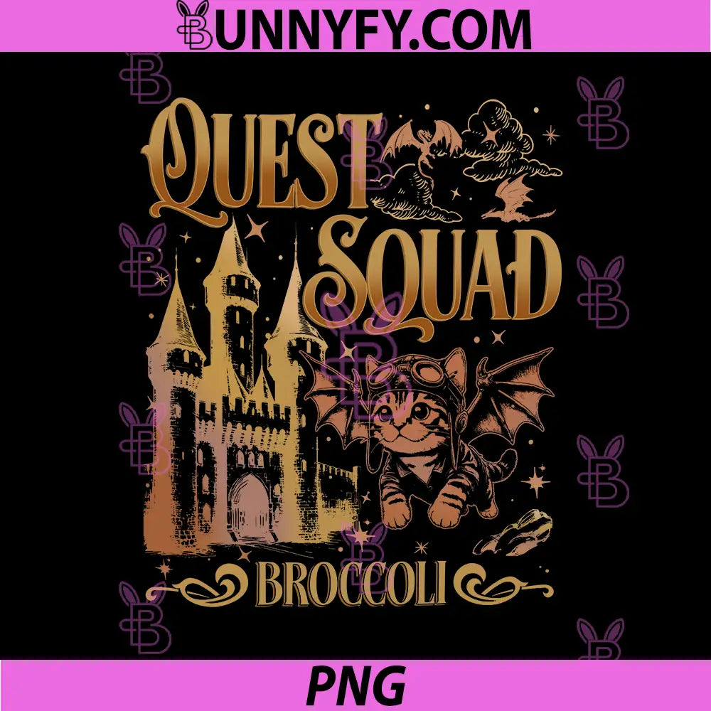 Quest Squad Broccoli Ridoc Gamlyn PNG, Fourth Wing Cat Fantasy PNG