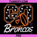 Go Broncos School Spirit Megaphone Art PNG, Broncos Team Pride Design PNG