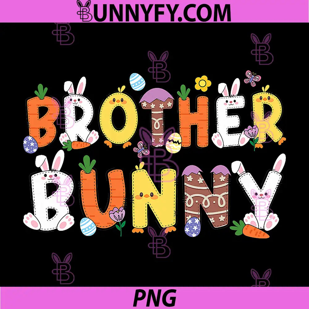 Brother Bunny PNG, Family Group Matching Easter Day Egg Hunt PNG