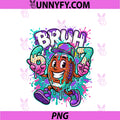 Bruh 67 Football Dripping Ice Cream Drip PNG, American Football PNG
