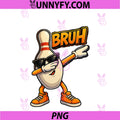 Bruh Bowling Pin PNG, Funny Dabbing Bowling Meme PNG