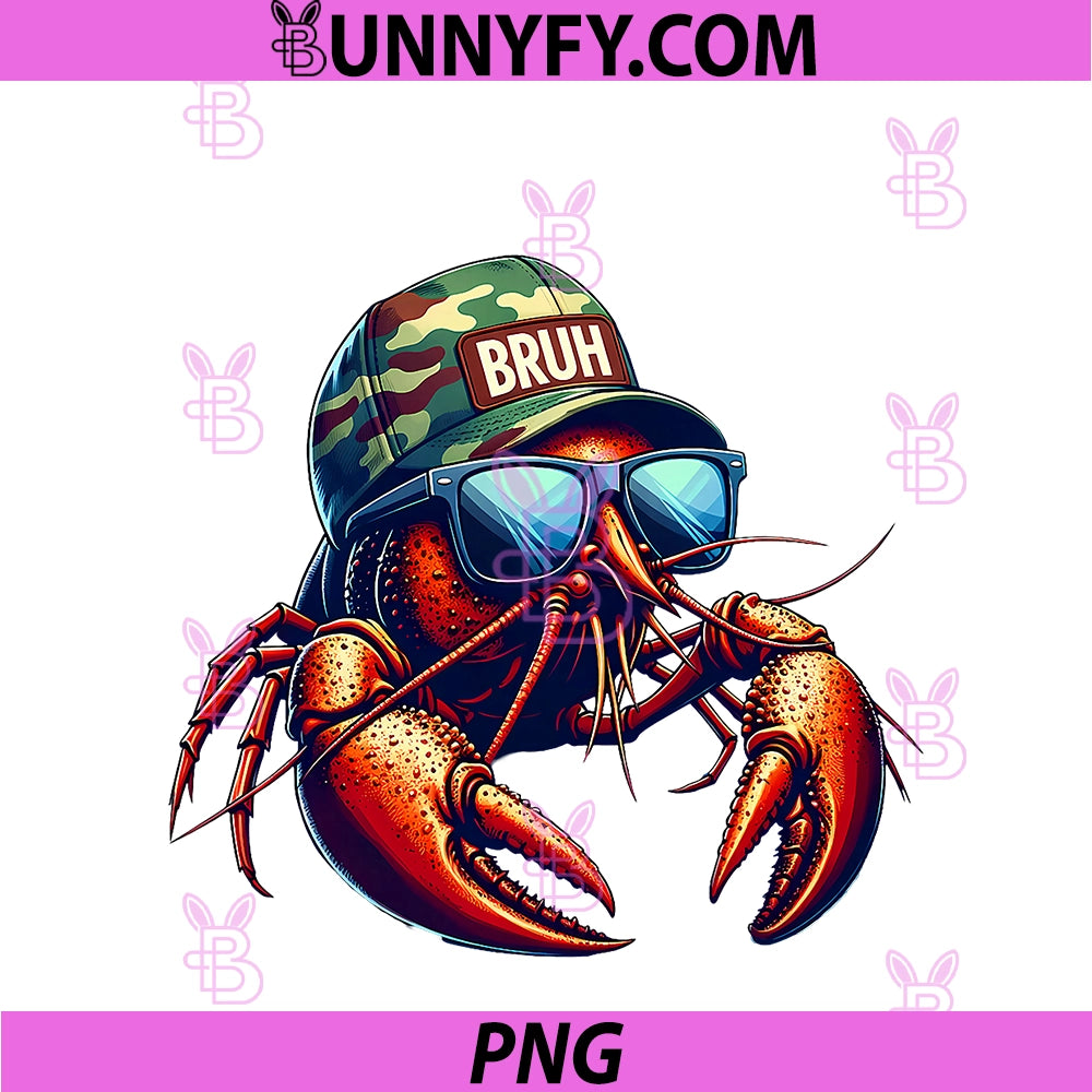 Bruh Crawfish PNG, Funny Crawfish Cajun Seafood Festival PNG