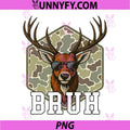 Bruh Deer PNG, Funny Deer Hunting Camo Hat PNG