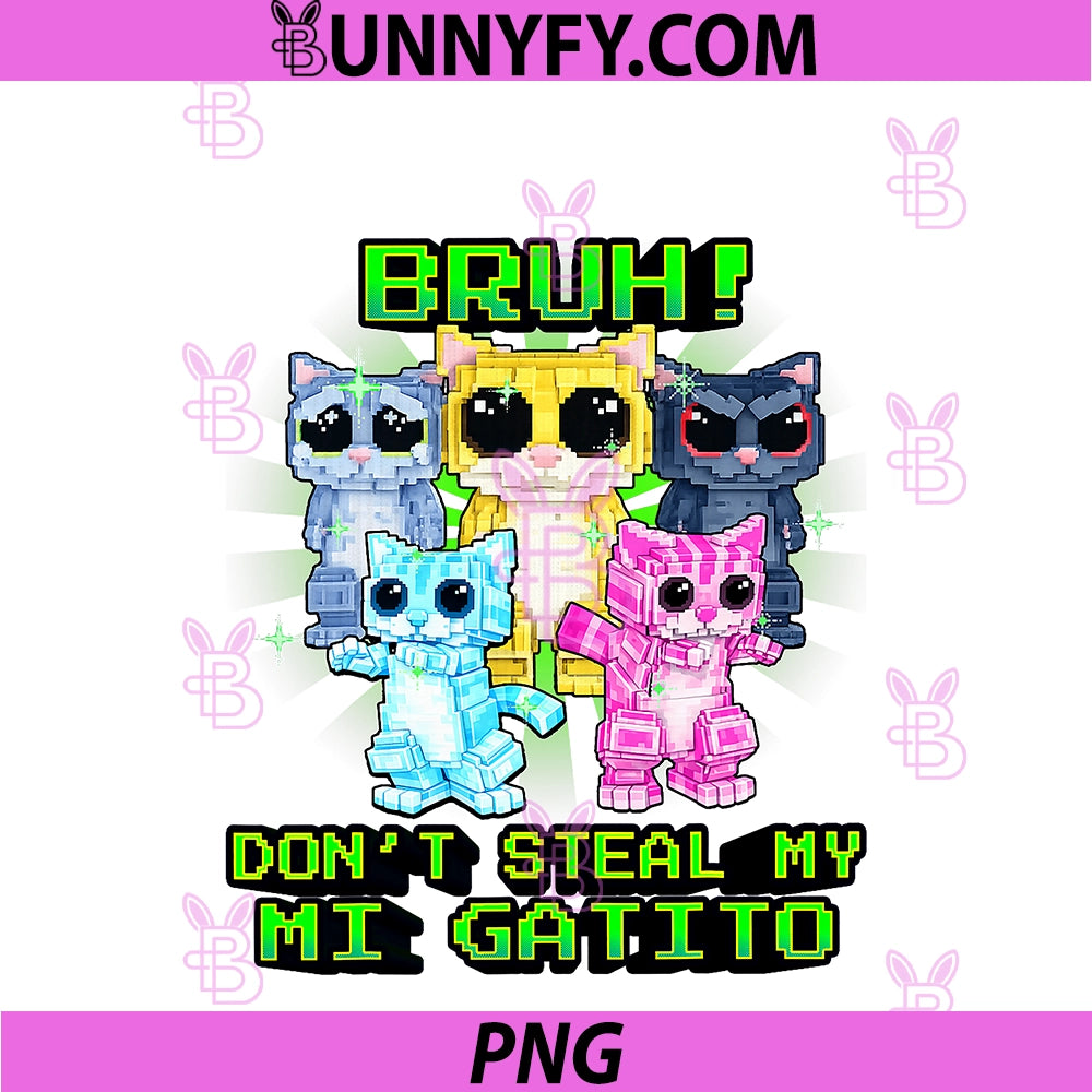 Bruh Don't Steal My Mi Gatito PNG, Brainrot Meme PNG
