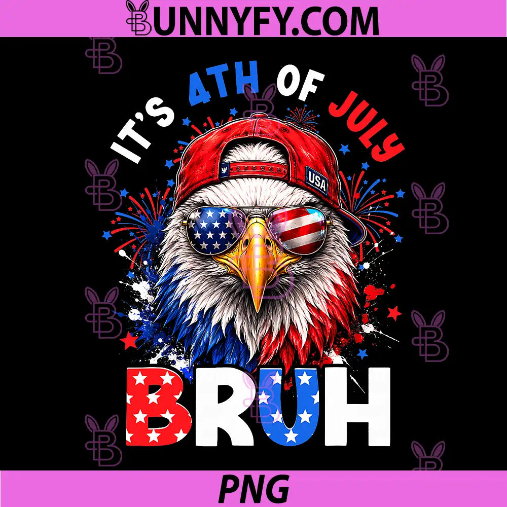Bruh Eagles USA American PNG, Patriotic Fourth of July PNG