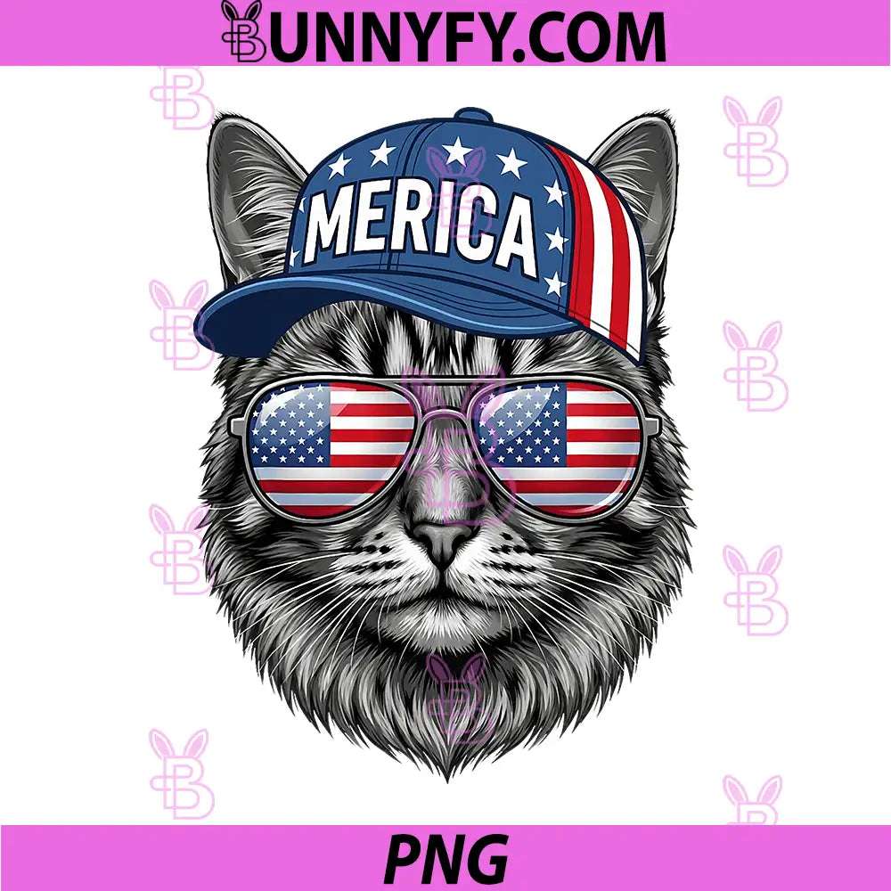 Bruh Fourth 4th of July Cat PNG, American Patriotic PNG