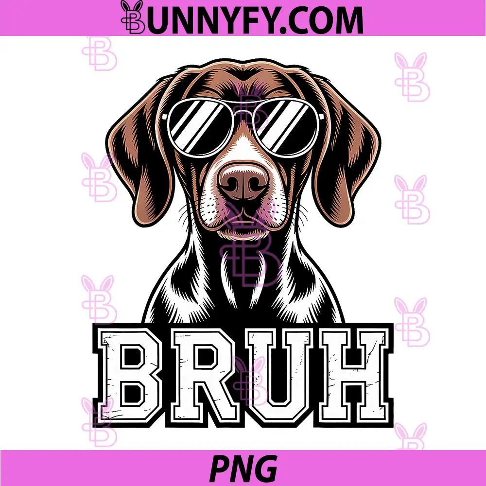 Bruh German PNG, Shorthaired Pointer PNG, Funny Cool Dog Meme PNG