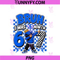 Bruh I Was 6 Now I'm 7 Dabbing PNG, 7th Birthday Boys Six Seven PNG