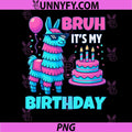 Bruh It’s My Birthday PNG, Funny Llama Pinata Bday PNG