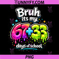 Bruh Its My 67+33 Days of School PNG, 100 Days of School PNG