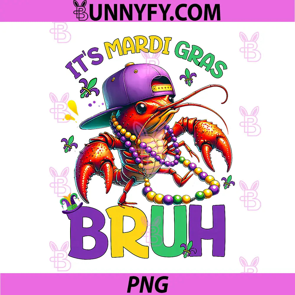 Bruh Mardi Gras PNG, Crawfish Mardi Gras PNG