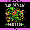 Bruh St Patricks Day PNG, Six Seven 67 Meme PNG