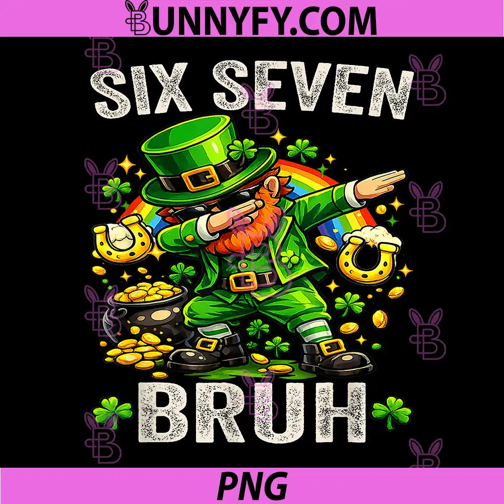 Bruh St Patricks Day PNG, Six Seven 67 Meme PNG