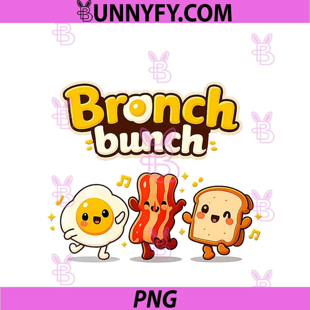 Brunch Bunch PNG, Kawaii Chibi Breakfast Dance Graphic PNG