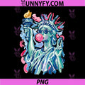 Brushstroke Statue of Liberty Blowing PNG, Bubble Gum 4th of July PNG