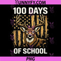 Bucked' 100 Days of School PNG, Deer Student 100th Day PNG