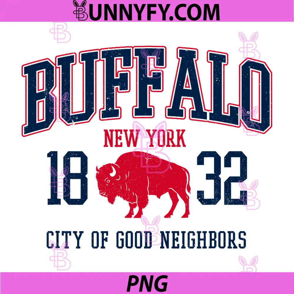 Buffalo New York PNG, City of Good Neighbors Collegiate PNG