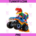 Building Bricks Monster Truck PNG, Dinosaur Gifts PNG