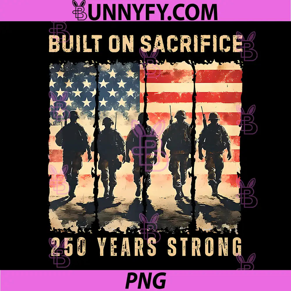 Built On Sacrifice 250 Year PNG, Strong America 250th Anniversary PNG