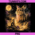 Bunny Howling to The Moon PNG, Vintage Silly Rabbit Easter PNG