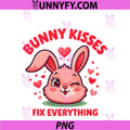 Bunny Kisses Fix Everything Cute Easter Rabbit PNG, Happy Easter PNG