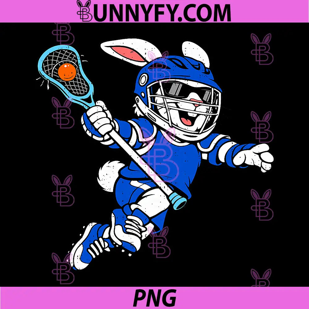 Bunny Playing Lacrosse PNG, Rabbit Easter Sport PNG