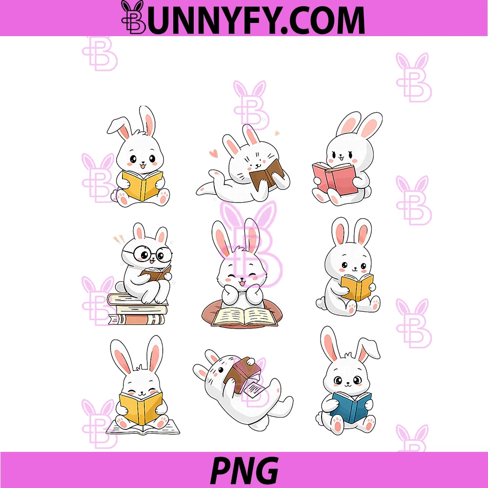 Bunny Reading Rabbit Funny PNG, Easter PNG