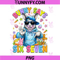 Bunny Says Six Seven Meme PNG, 67 Easter Bunny Sunglasses PNG