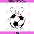 Bunny Soccer Ball PNG, Happy Easter Day Sport Fan PNG