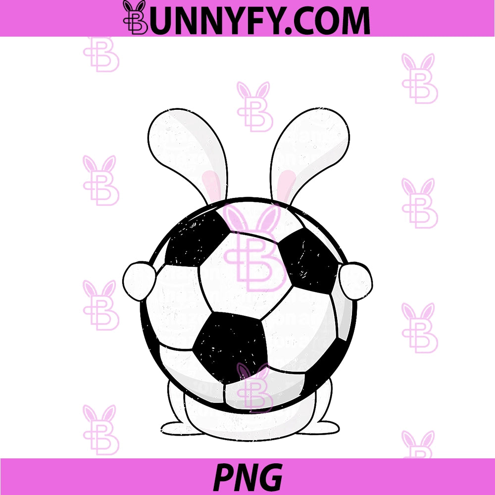 Bunny Soccer Ball PNG, Happy Easter Day Sport Fan PNG