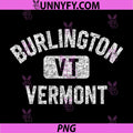 Burlington Vermont PNG, Gym Style Distressed White Print PNG