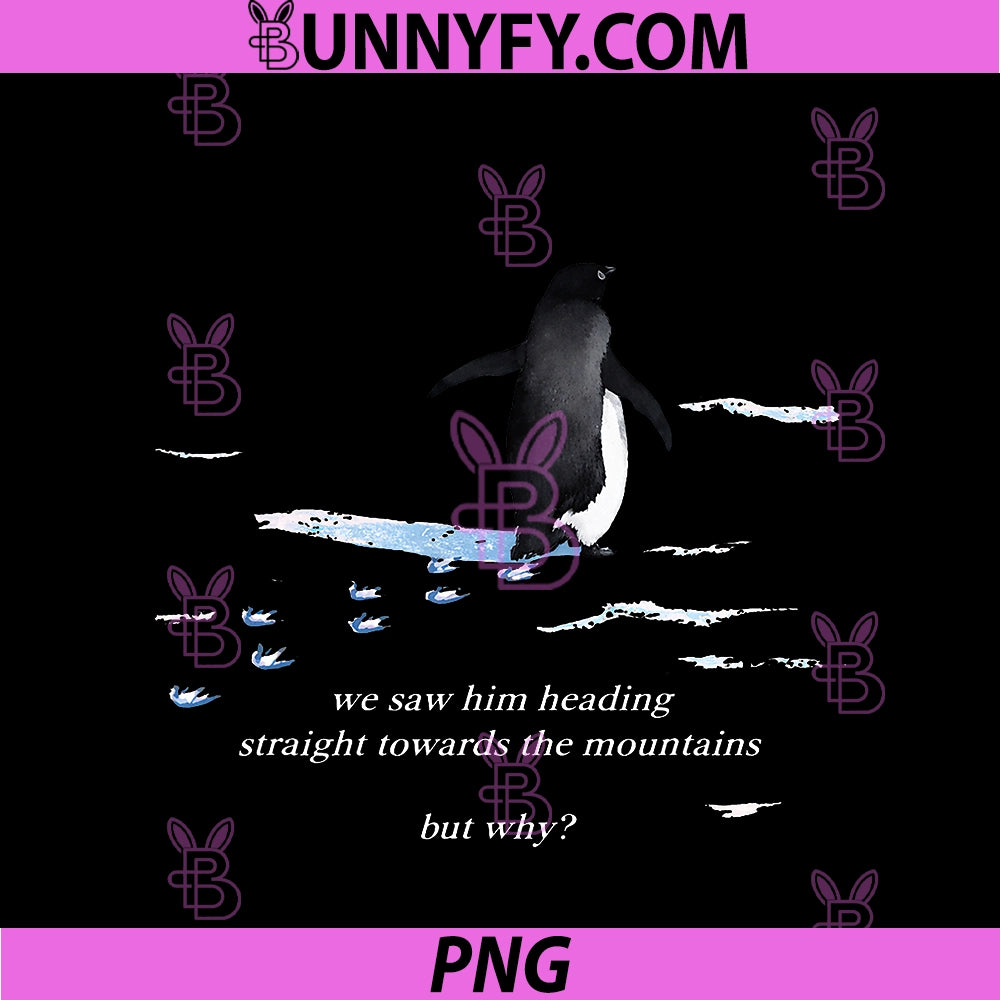 But Why Penguin Graphic PNG, Vintage Nihilist Penguin PNG